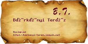 Bárkányi Teréz névjegykártya